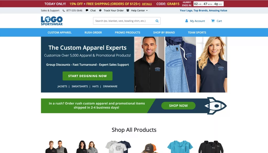 logosportswear homepage