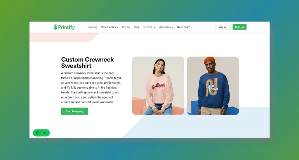 printify homepage