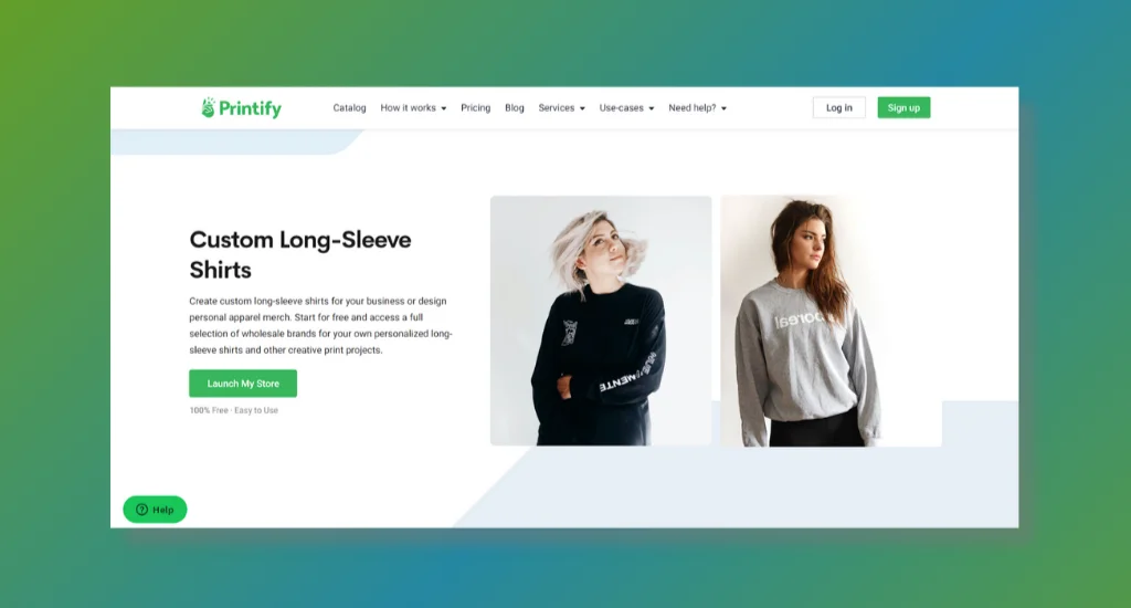 printify homepage