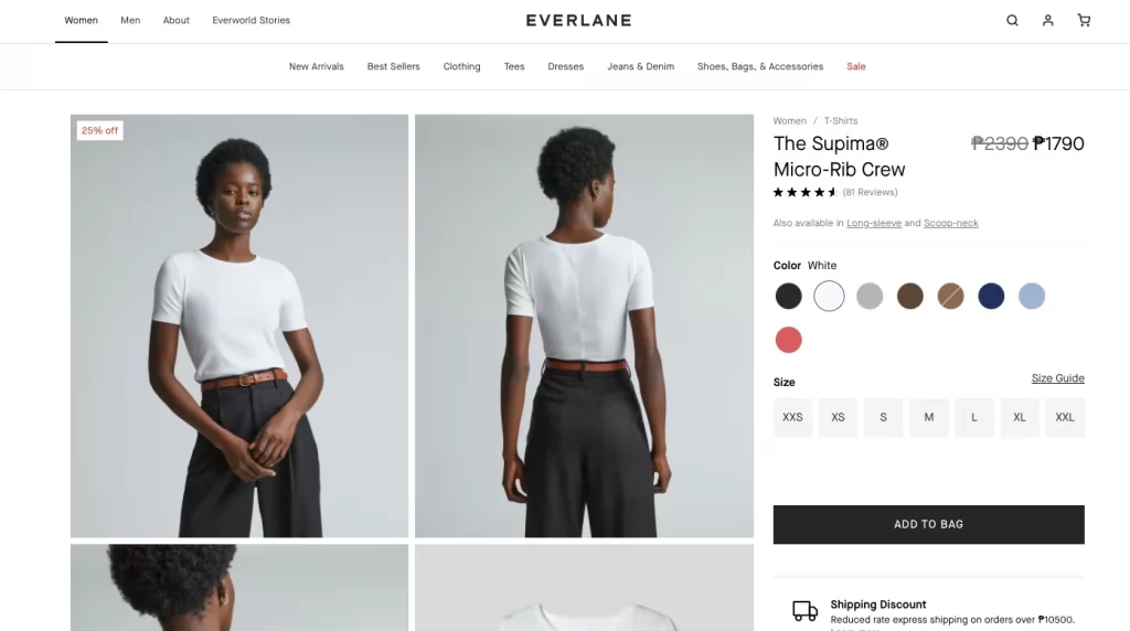 everlane white tshirt