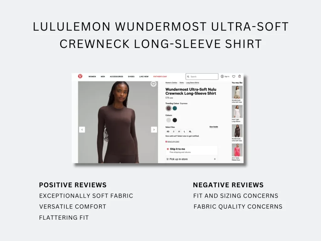 lululemon wundermost long sleeve 