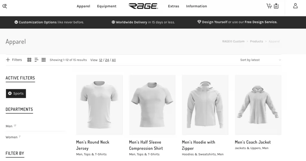 RAGE custom homepage