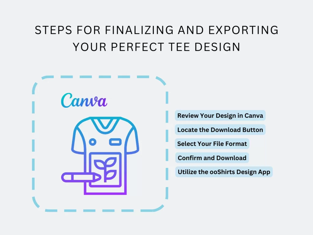 finalize and export perfect tee design