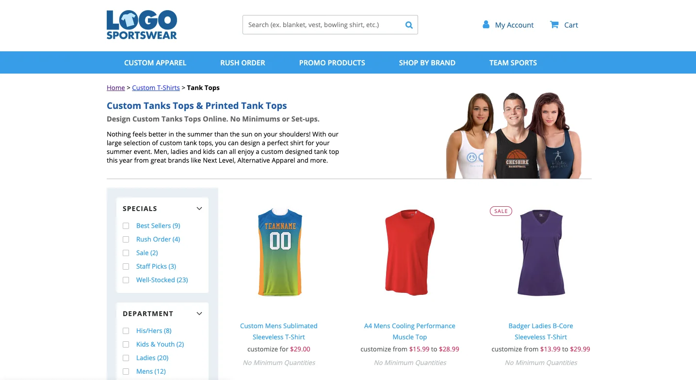 logo sportswear homepage