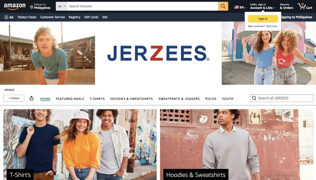 amazon homepage