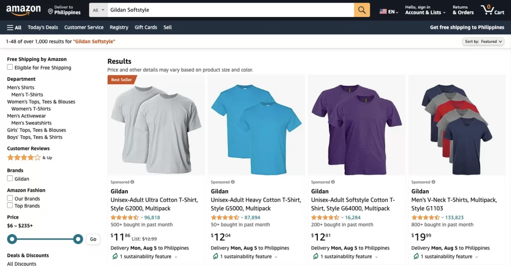 amazon homepage