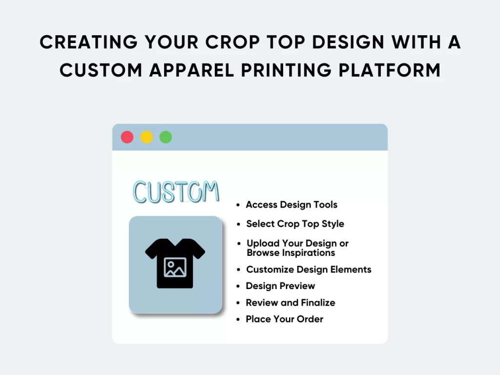 creating your crop top design with a custom apparel printing platform homepage