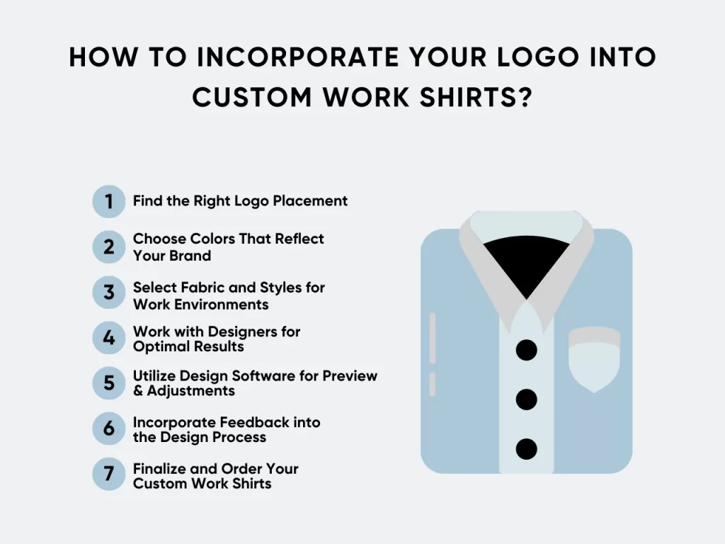 how too incorporate your logo into custom work shirts homepage