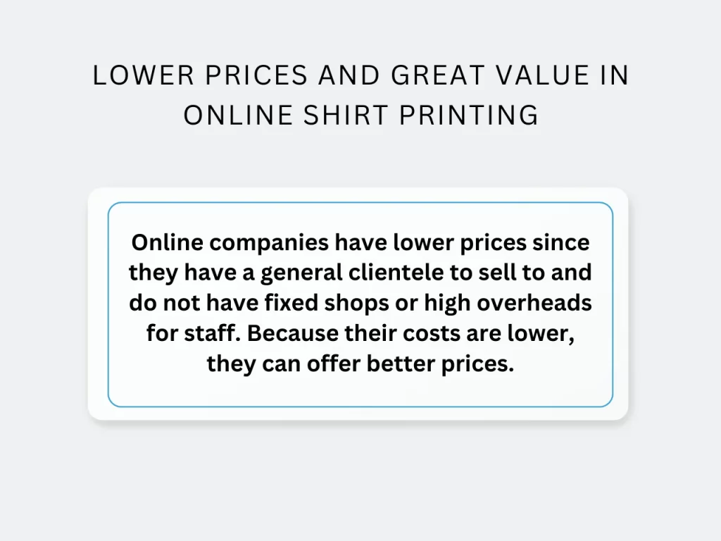 lower prices and great value in online shirt printing homepage