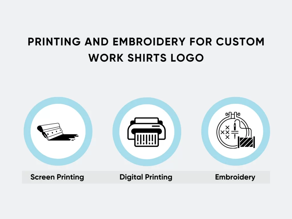 printing and embroidery for custom work shirts logo homepage