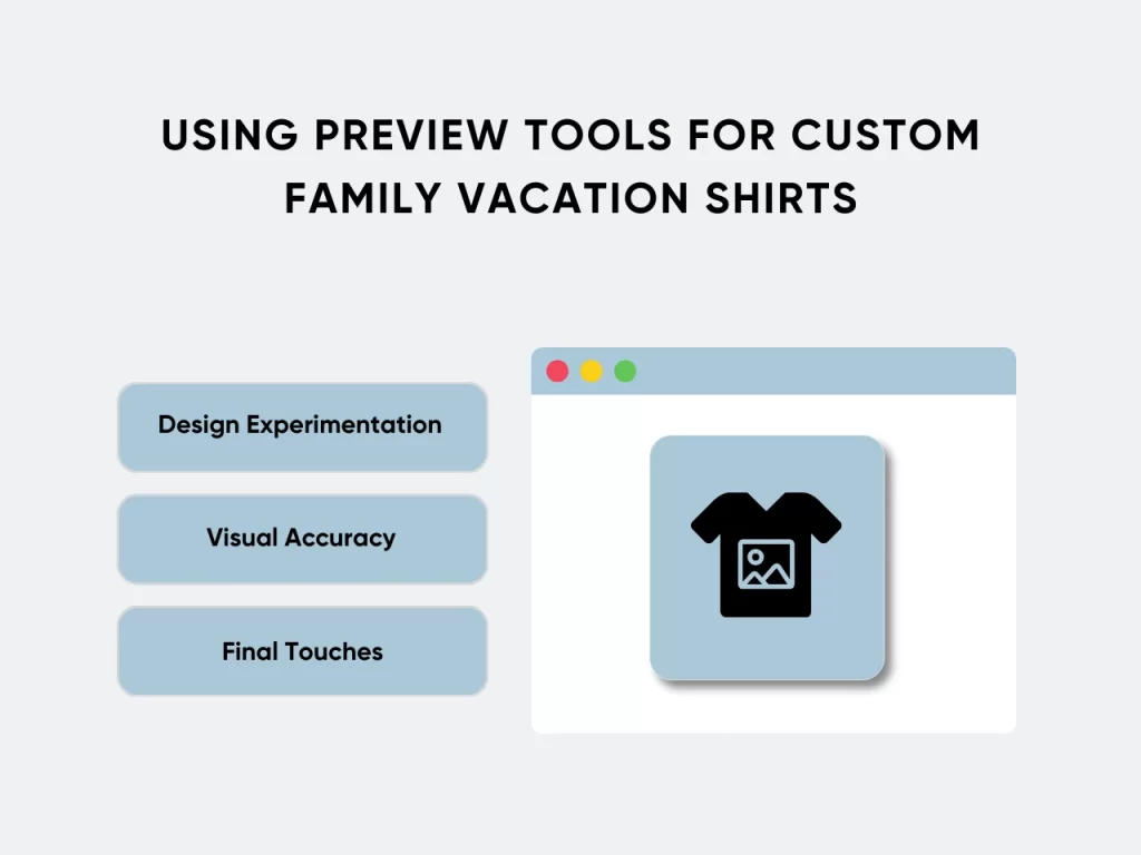 using preview tools for custom family vacation shirts homepage