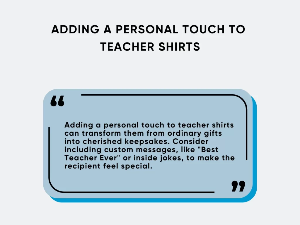 Adding a Personal Touch to  Teacher Shirts homepage