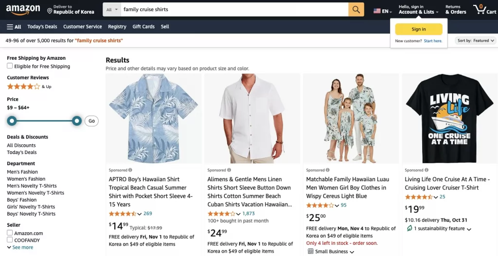 Amazon_product homepage