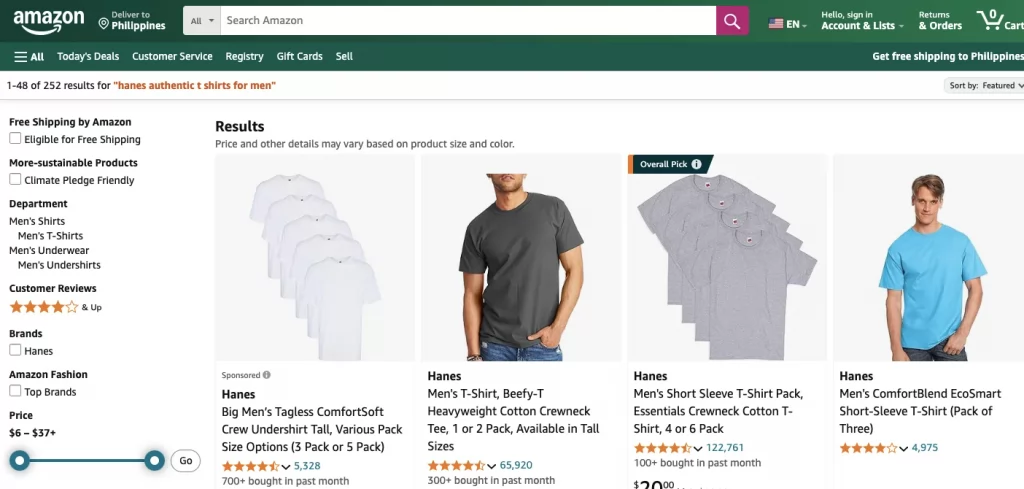 Amazon_product homepage