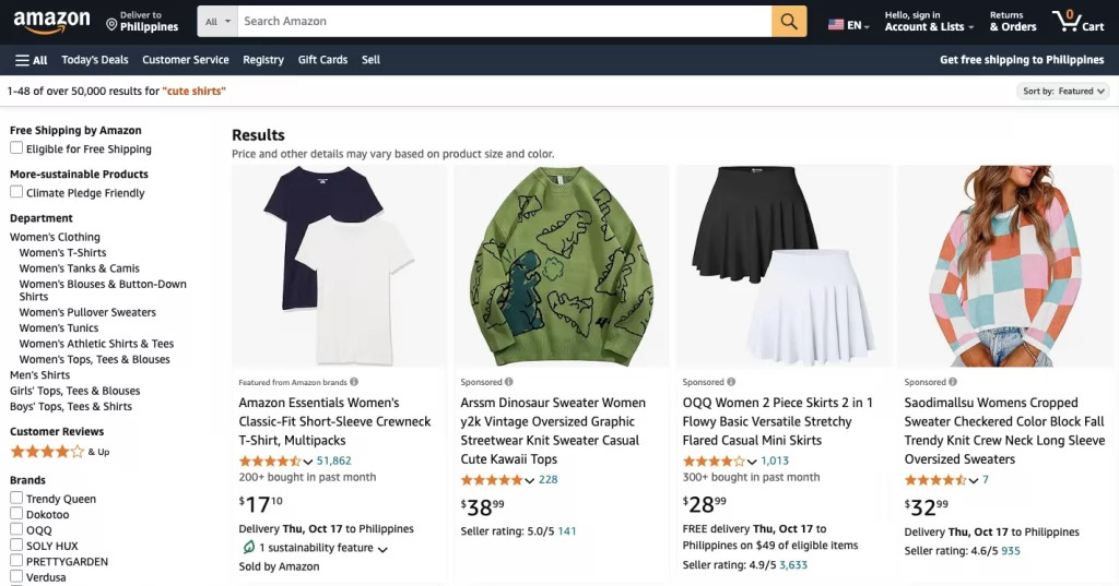 Amazon_product homepage