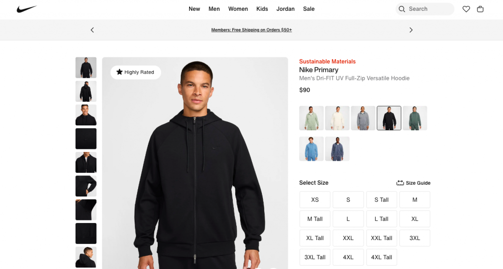 Nike Primary Men's Dri-FIT UV Full-Zip_product homepage