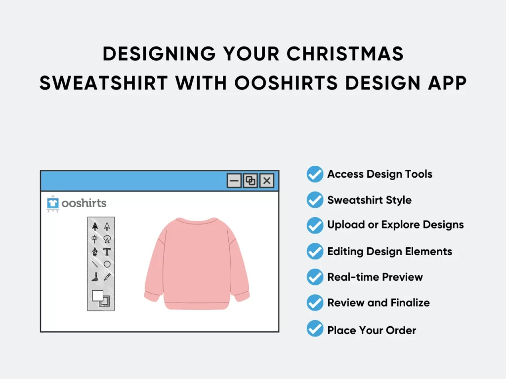 Designing Your Christmas Sweatshirt with ooShirts Design App homepage